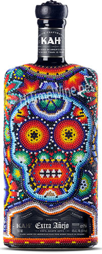 KAH BEADED EXTRA ANEJO TEQUILA 40% 750ML NOM 1472