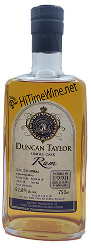 DUNCAN TAYLOR ENMORE 1990 27YR 52.8% RUM 750ML DISTILLED IN GUYANA