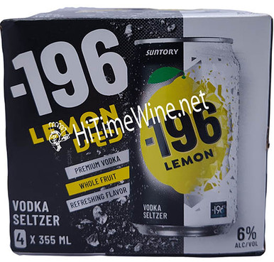 SUNTORY - 196 LEMON VODKA SELTZER 12OZ 4 PACK CANS