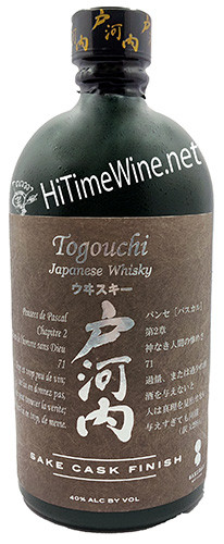 TOGOUCHI SAKE CASK FINISH WHISKY 40% 750ML 3 MONTHS IN SAKE