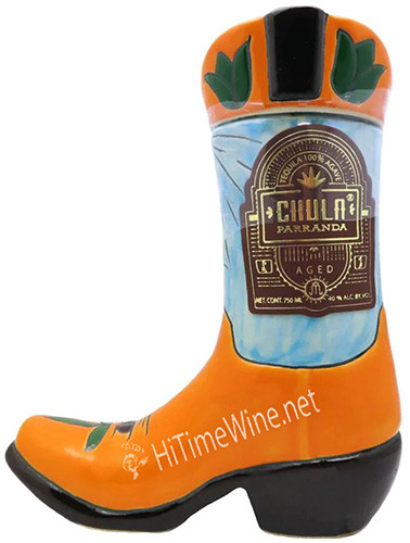 CHULA PARRANDA BOOT REPOSADO 40% 750ML NOM 1466; CERAMIC BOTTLE