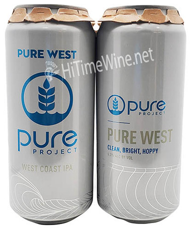 Pure Project Ipa PURE PROJECT BREWING, PURE WEST WEST COAST IPA 6.3% ABV, 4 PACK 16oz CANS.