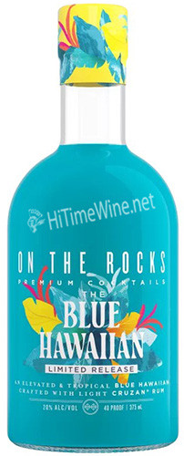 ON THE ROCKS COCKTAILS BLUE HAWAIIAN 20% 375ML CRAFTED WITH LIGHT
