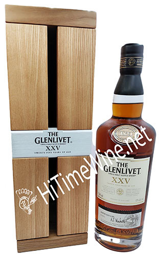 GLENLIVET 25YR WOOD BOX 43% 750ML SINGLE MALT SCOTCH WHISKY