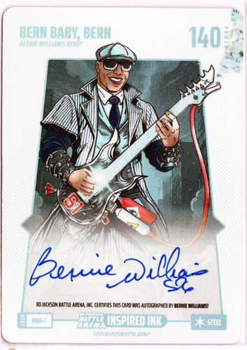 Bo Jackson Battle Arena - Bern Baby, Bern - Bernie Williams - Inspired Ink Battlefoil - Steel - 140 - Griffey Set - BWA-7