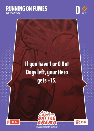 Bo Jackson Battle Arena Play Card - Griffey Set - Running On Fumes - PL-15 - Cost 0 - BOBA-PL-15