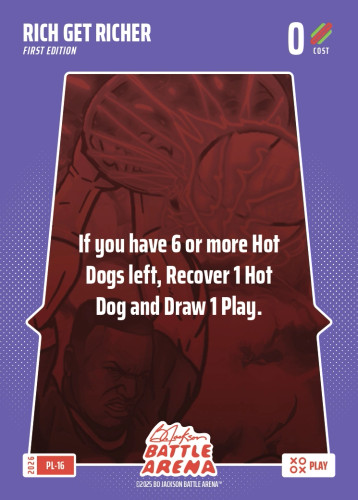 Bo Jackson Battle Arena Play Card - Griffey Set - Rich Get Richer - PL-16 - Cost 0 - BOBA-PL-16