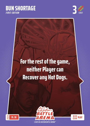 Bo Jackson Battle Arena Play Card - Griffey Set - Bun Shortage - PL-38 - Cost 3 - BOBA-PL-38