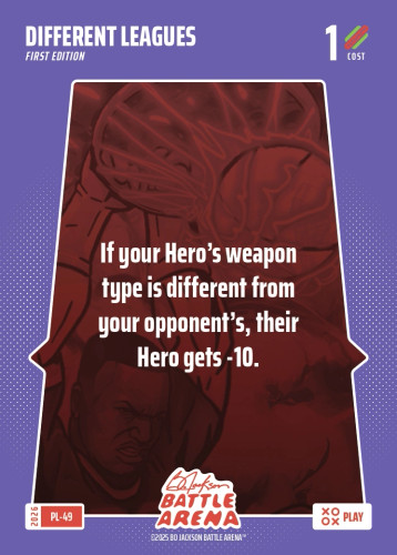 Bo Jackson Battle Arena Play Card - Griffey Set - Different Leagues - PL-49 - Cost 1 - BOBA-PL-49