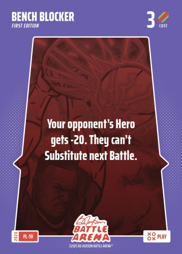 Bo Jackson Battle Arena Play Card - Griffey Set - Bench Blocker - PL-59 - Cost 3 - BOBA-PL-59