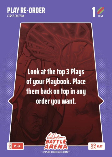 Bo Jackson Battle Arena Play Card - Griffey Set - Play Re-Order - PL-64 - Cost 1 - BOBA-PL-64