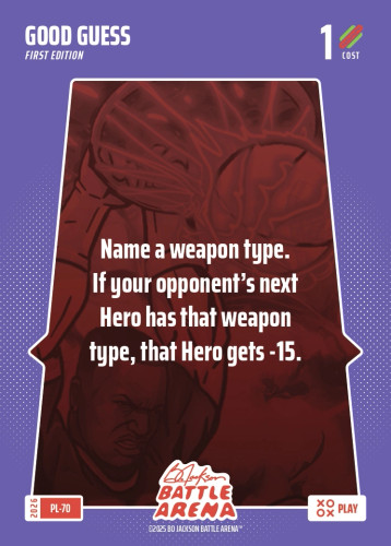 Bo Jackson Battle Arena Play Card - Griffey Set - Good Guess - PL-70 - Cost 1 - BOBA-PL-70