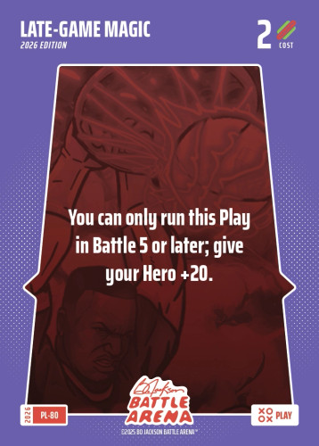 Bo Jackson Battle Arena Play Card - Griffey Set - Late-Game Magic - PL-80 - Cost 2 - BOBA-PL-80