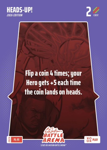 Bo Jackson Battle Arena Play Card - Griffey Set - Heads-Up! - PL-91 - Cost 2 - BOBA-PL-91