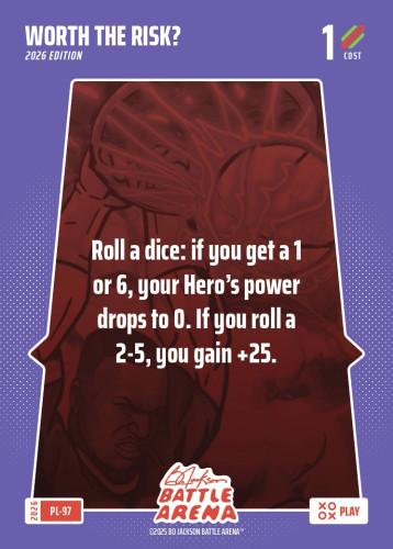 Bo Jackson Battle Arena Play Card - Griffey Set - Worth The Risk? - PL-97 - Cost 1 - BOBA-PL-97