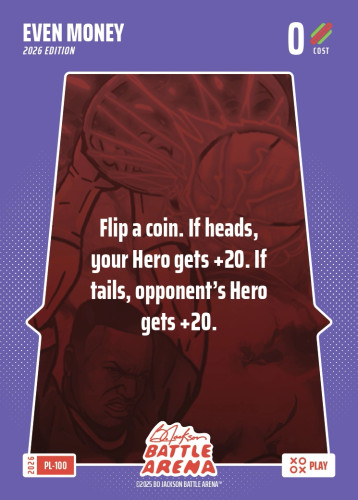 Bo Jackson Battle Arena Bonus Play Card - Griffey Set - Even Money - PL-100 - Cost 0 - BOBA-PL-100