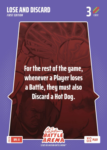 Bo Jackson Battle Arena Bonus Play Card - Griffey Set - Lose And Discard - BPL-8 - Cost 3 - BOBA-BPL-8