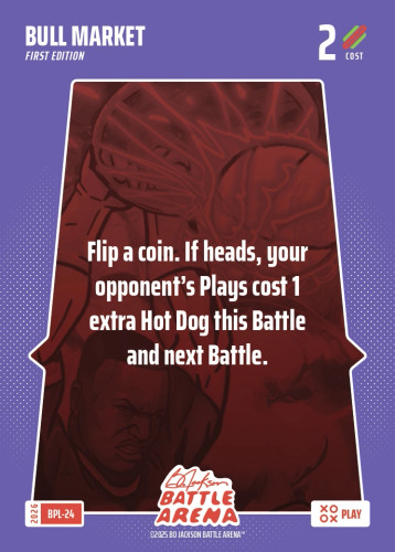 Bo Jackson Battle Arena Bonus Play Card - Griffey Set - Bull Market - BPL-24 - Cost 2 - BOBA-BPL-24