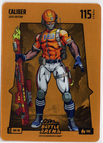 Bo Jackson Battle Arena - Caliber - Caleb Williams - Orange Battlefoil - Fire - 115 - Griffey Set - OBF-98