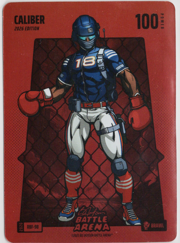Bo Jackson Battle Arena - Caliber - Caleb Williams - Red Battlefoil - Brawl - 100 - Griffey Set - RBF-98