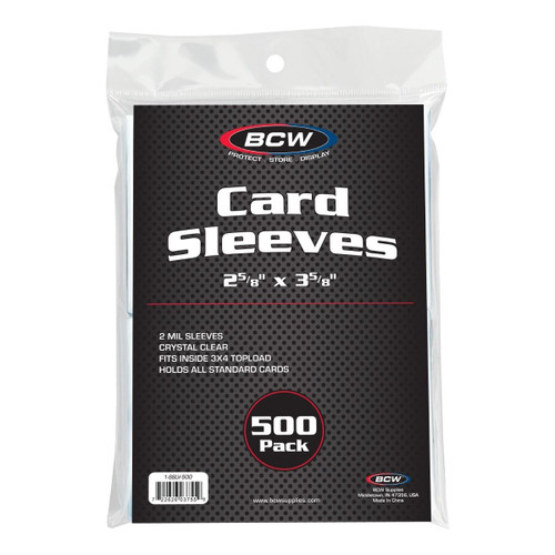 Standard Card Sleeves - 500 Pack - 1-SSLV-500