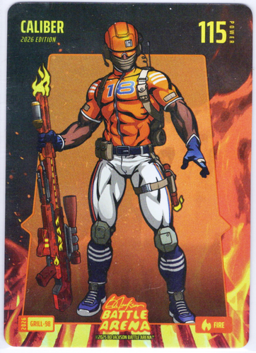 Bo Jackson Battle Arena - Caliber - Caleb Williams - Grillin' Battlefoil - Fire - 115 - Griffey Set - GRILL-98