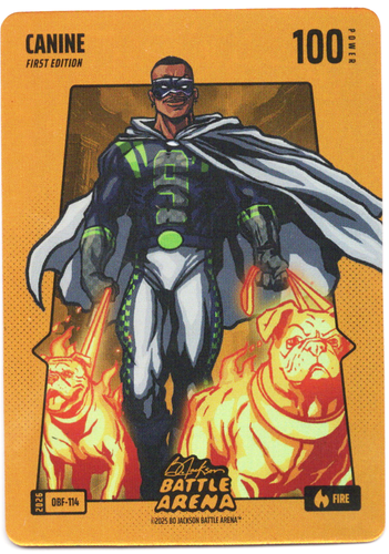 Bo Jackson Battle Arena - Canine - Kenneth Walker lll - Orange Battlefoil - Fire - 100 - Griffey Set - OBF-114