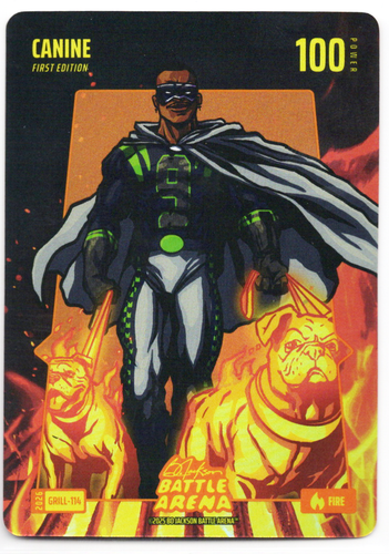 Bo Jackson Battle Arena - Canine - Kenneth Walker lll - Grillin' Battlefoil - Fire - 100 - Griffey Set - GRILL-114