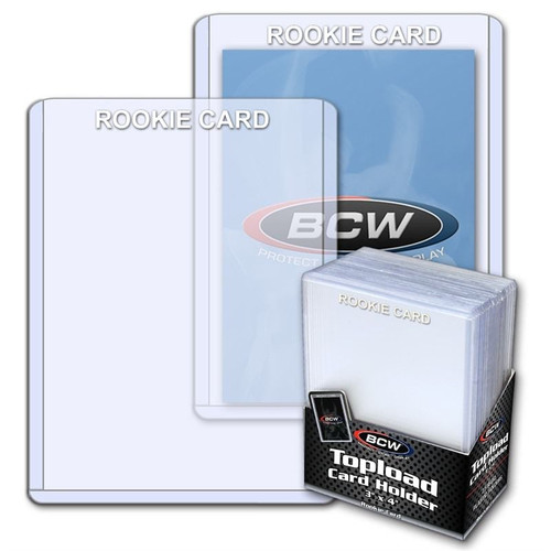 3x4 Topload Card Holder - Rookie Imprinted - White - 1-TLCH-RW