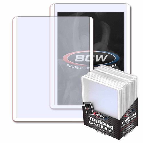 3x4 Topload Card Holder - White Border - 1-TLCH-WH