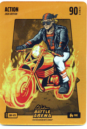 Bo Jackson Battle Arena - Action - Jackson Holliday - Orange Battlefoil - Fire - 90 - Griffey Set - OBF-129