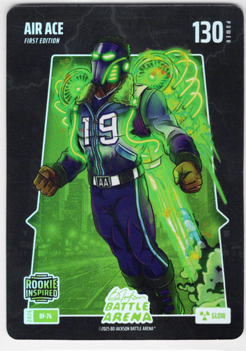 Bo Jackson Battle Arena - Air Ace - Ace Bailey - Battlefoils - Glow - 130 - Griffey Set - BF-74