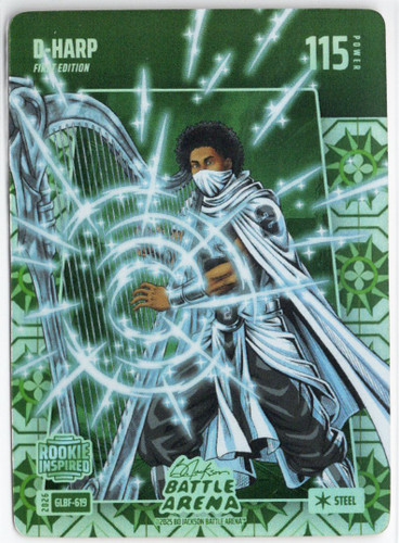 Bo Jackson Battle Arena - D-Harp - Dylan Harper - Grandma's Linoleum Battlefoil - Steel - 115 - Griffey Set - GLBF-619