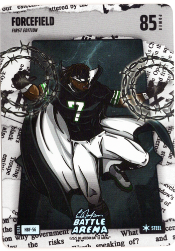 Bo Jackson Battle Arena - Forcefield - Justin Fields - Headlines Battlefoil - Steel - 85 - Griffey Set - HBF-56