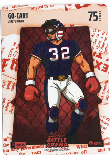 Bo Jackson Battle Arena - Go-Cart - Evan Carter - Red Headlines Battlefoil - Brawl - 75 - Griffey Set - RHBF-59