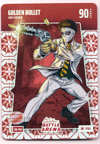 Bo Jackson Battle Arena - Golden Bullet - Matthew Golden - Great Grandma Linoleum Battlefoil - Steel - 90 - Griffey Set - GGL-646
