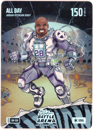 Bo Jackson Battle Arena - All day - Adrian Peterson - Colosseum Battlefoil - Steel - 150 - Griffey Set - CBF-553