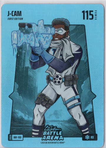 Bo Jackson Battle Arena - J-Cam - Junior Caminero - Blue Battlefoil - Ice - 115 - Griffey Set - BBF-100