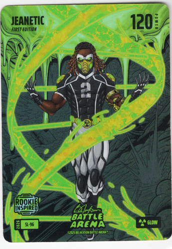 Bo Jackson Battle Arena - Jeanetic - Ashton Jeanty - Slime Battlefoil - Glow - 120 - Griffey Set - SL-96