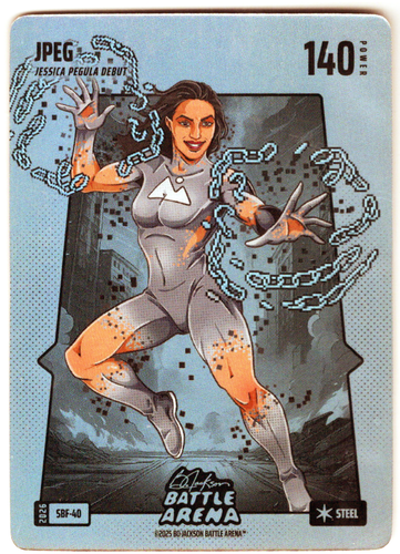 Bo Jackson Battle Arena - JPEG - Jessica Pegula - Silver Battlefoil - Steel - 140 - Griffey Set - SBF-40