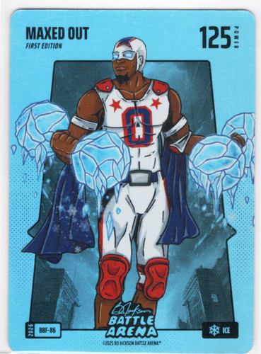 Bo Jackson Battle Arena - Maxed Out - Tyrese Maxey - Blue Battlefoil - Ice - 125 - Griffey Set - BBF-86