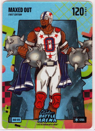 Bo Jackson Battle Arena - Maxed Out - Tyrese Maxey - 80's Rad Battlefoil - Steel - 120 - Griffey Set - RAD-610
