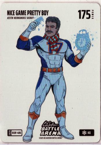 Bo Jackson Battle Arena - Nice Game Pretty Boy - Keith Hern?índez - Blizzard Battlefoil - Ice - 175 - Griffey Set - BLBF-406