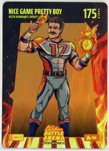 Bo Jackson Battle Arena - Nice Game Pretty Boy - Keith Hern?índez - Grillin' Battlefoil - Fire - 175 - Griffey Set - GRILL-13