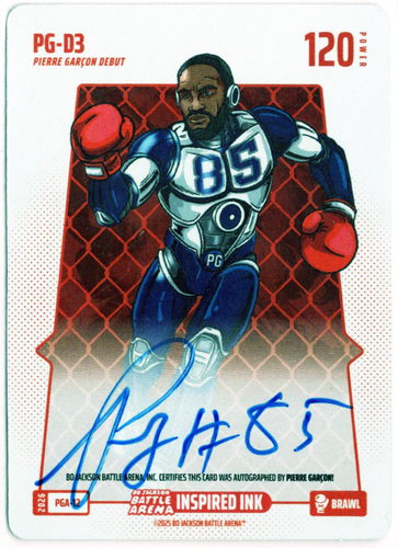 Bo Jackson Battle Arena - PG-D3 - Pierre Garcon Debut - Inspired Ink Battlefoil - Brawl - 120 - Griffey Set - PGA-12