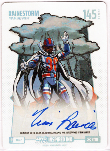 Bo Jackson Battle Arena - Rainestorm - Tim Raines - Inspired Ink Battlefoil - Steel - 145 - Griffey Set - TRA-7