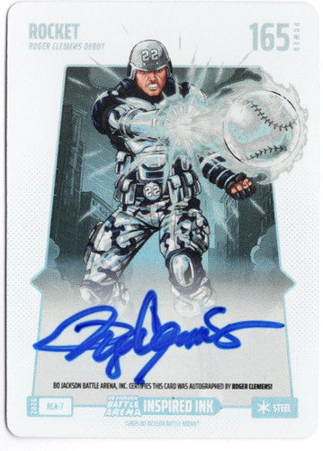 Bo Jackson Battle Arena - Rocket - Roger Clemens - Inspired Ink Battlefoil - Steel - 165 - Griffey Set - RCA-7