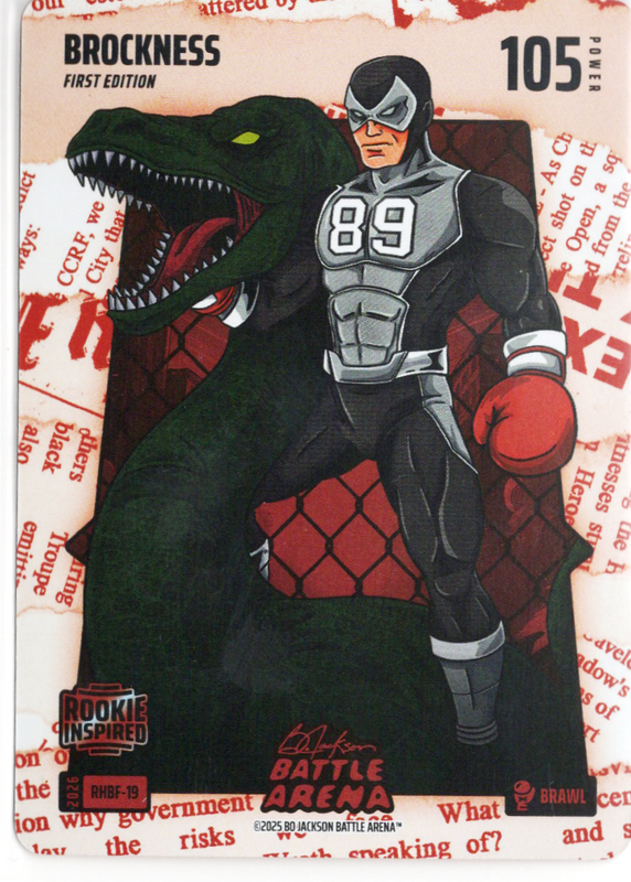 Bo Jackson Battle Arena - BrockNess - Brock Bowers - Red Headlines Battlefoil - Brawl - 105 - Griffey Set - RHBF-19