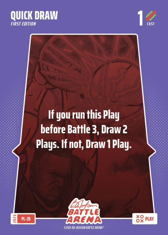 Bo Jackson Battle Arena Play Card - Griffey Set - Quick Draw - PL-28 - Cost 1 - BOBA-PL-28