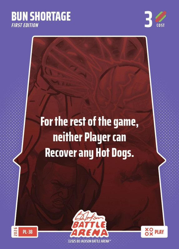 Bo Jackson Battle Arena Play Card - Griffey Set - Bun Shortage - PL-38 - Cost 3 - BOBA-PL-38